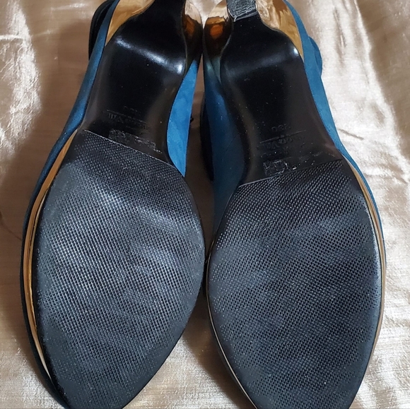 Suann Villa Teal suede shoes size 6.5 - Picture 7 of 7